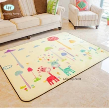 Мультяшный стиль коралловый бархат ребенок ползать малыш играть гостиная спальня кабинет стол Декоративные теплые комнаты