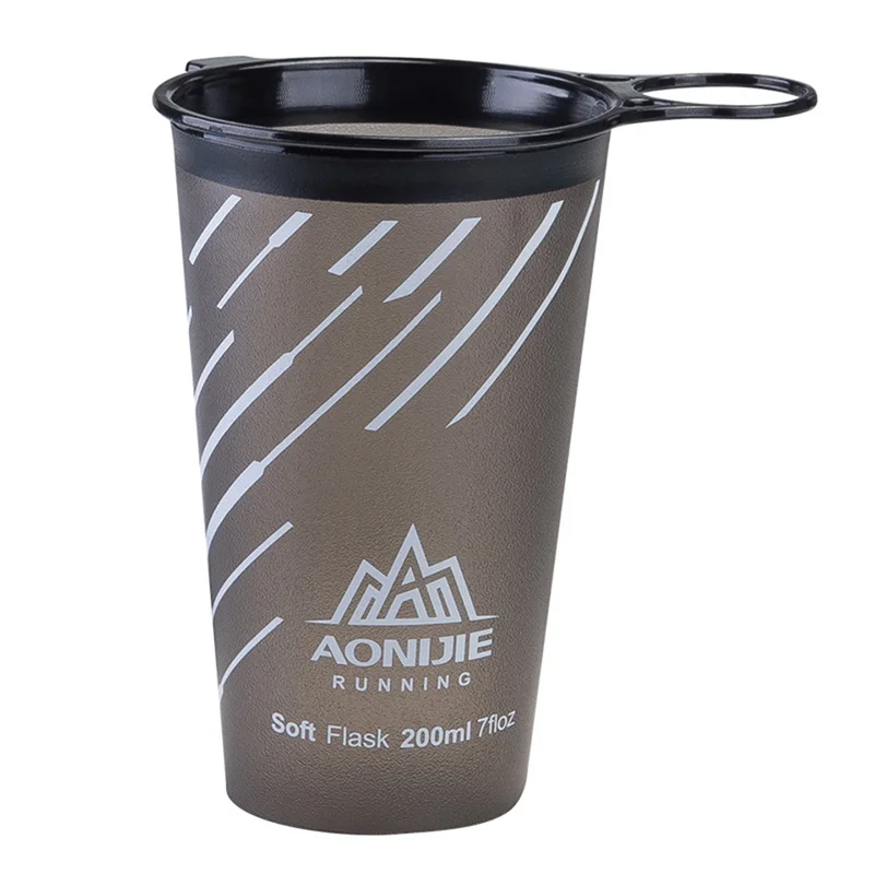 200ml Gray B AONIJIE для бега по пересеченной местности TPU 170 мл 200 мл мягкая сумка для стакана воды марафон Альпинизм Туризм Фитнес Путешествия Рыбалка Спорт на открытом воздухе - Цвет: 200ml Gray B