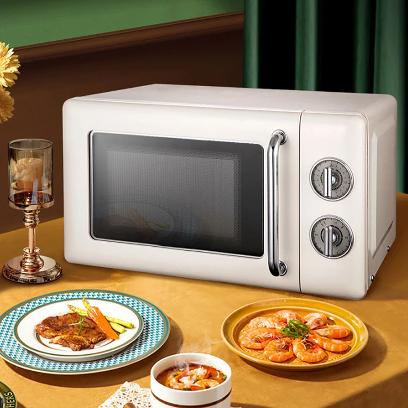

Microwave Oven Household Small Mini Turntable Retro Light Wave Stove High-value Micro-boiler New Multi-function For Kitchen