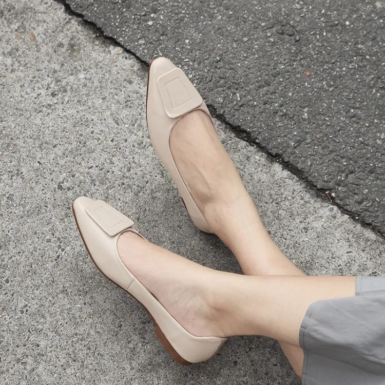 

Spring Low-Cut Low-top Shoes in Skin Size Code Rubber Sole Comfortable WOMEN'S Shoes Flat WOMEN'S Shoes