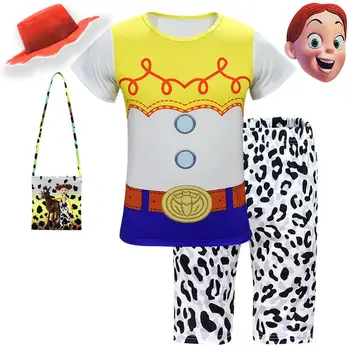 

anime Toy Story 4 Sherif Woody Cosplay Costume Toy Story Jessie Kids Boy girl Cartoon pajamas Cosplay child Halloween Costume