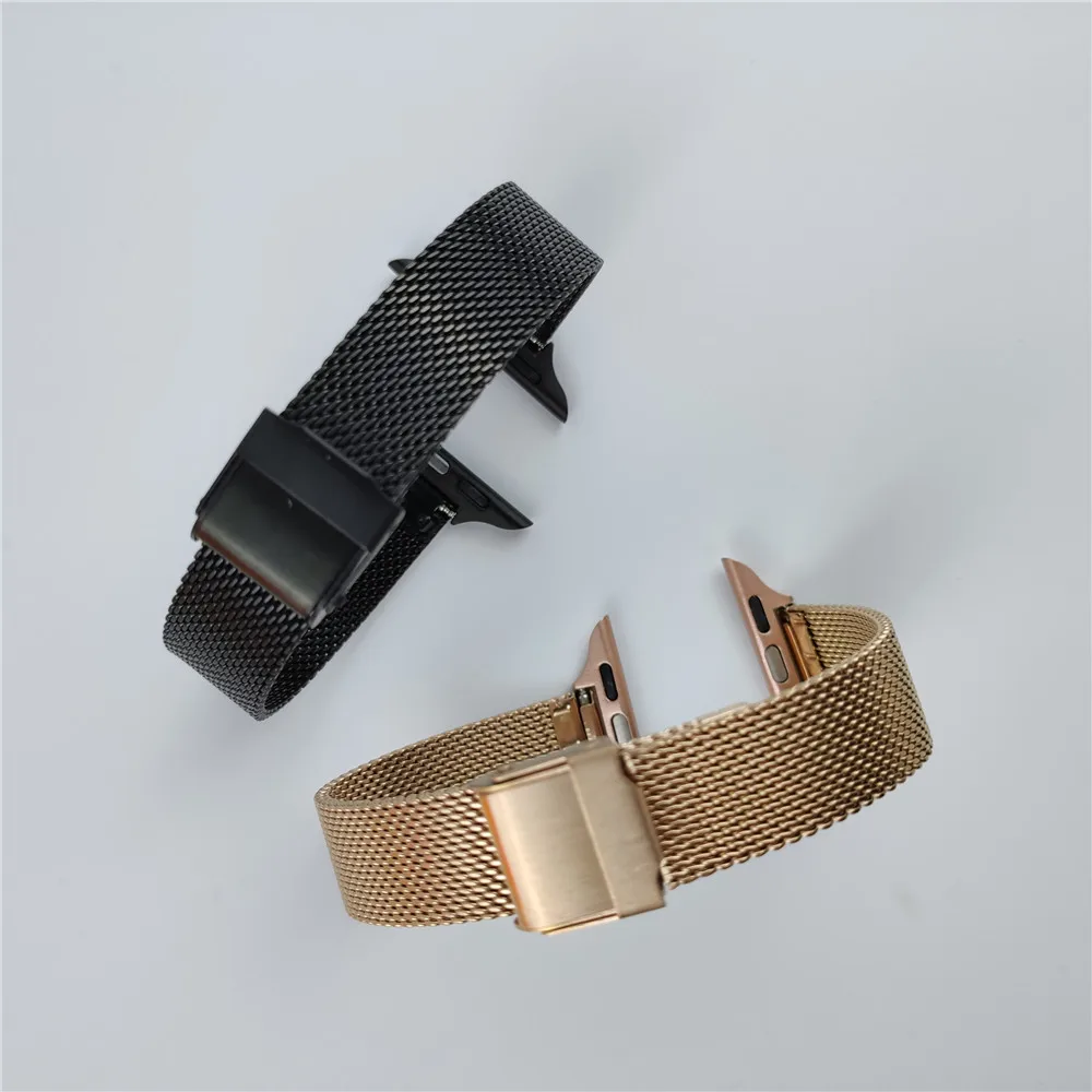 Сетчатый ремешок для Apple Watch Bands SE/6/5/4/3/2/1 40 мм 44 38 42 из нержавеющей стали тонкий
