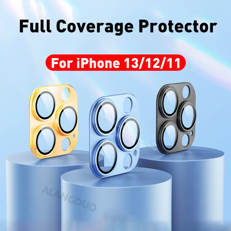 Полное покрытие для объектива камеры защита iPhone 13 12 Pro Max Mini закаленное стекло 11