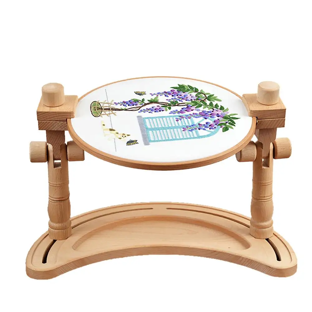 Embroidery Frame Stand Hoop Cross Stitch Needlework 43 cm Rack Desktop  Holder