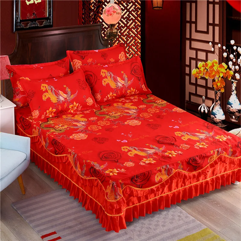 colour 2 Dreampatar современные красные цветы Европейский лотос кружева дома комфортная кровать крышка мода фиолетовый роза один двойной мягкие постельные принадлежности BY246B - Цвет: colour 2