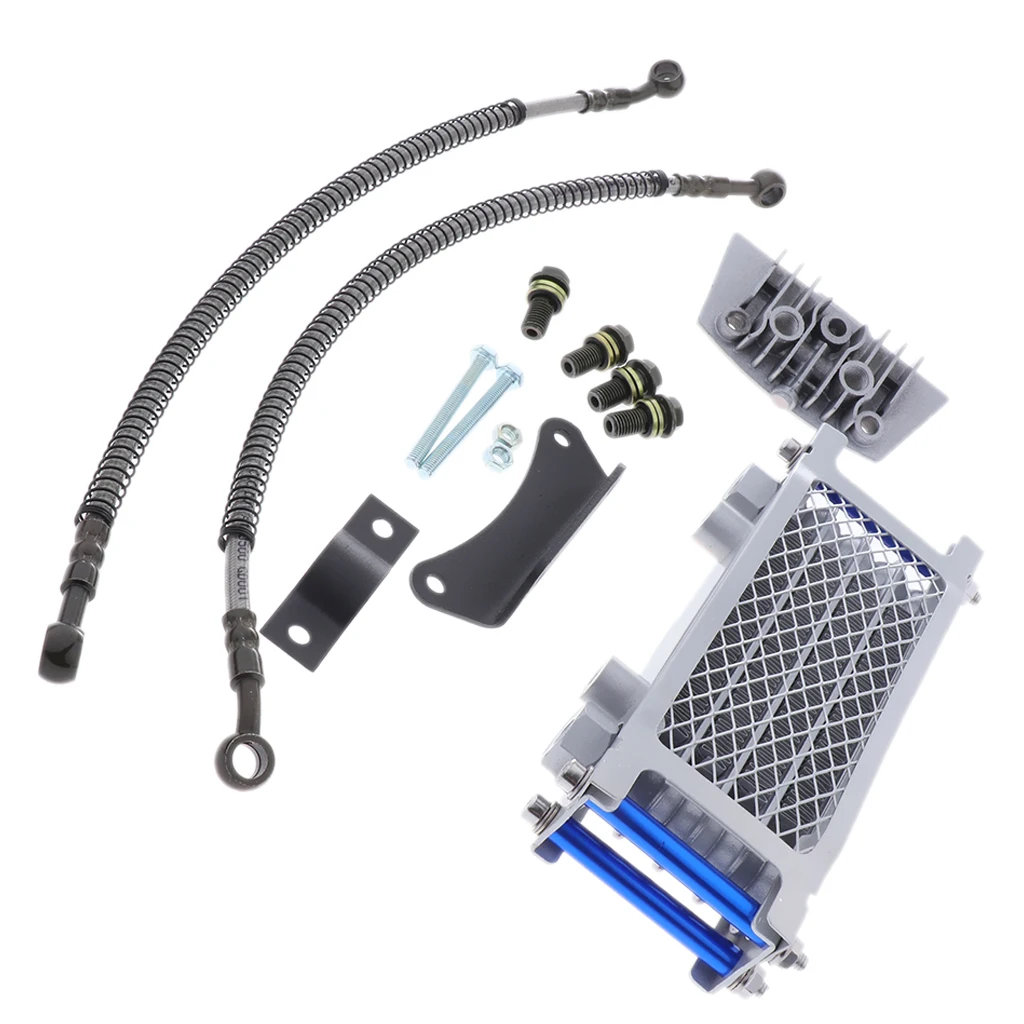 Oil Cooler Radiator Dirt Pit Bike Racing Motorcycle Performance Refitting Sliver for 125cc 140cc Pit Bike