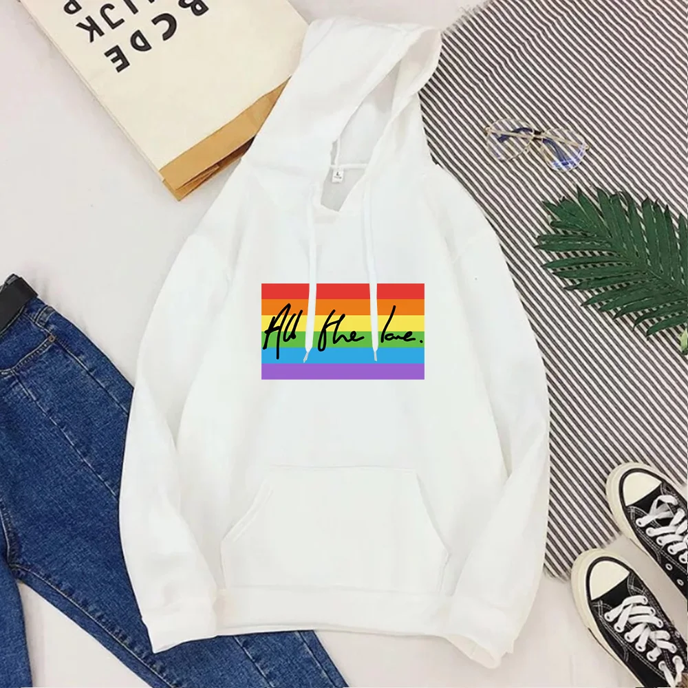 Женская винтажная Толстовка All The Love Pride Розовый пуловер с надписью одежда для