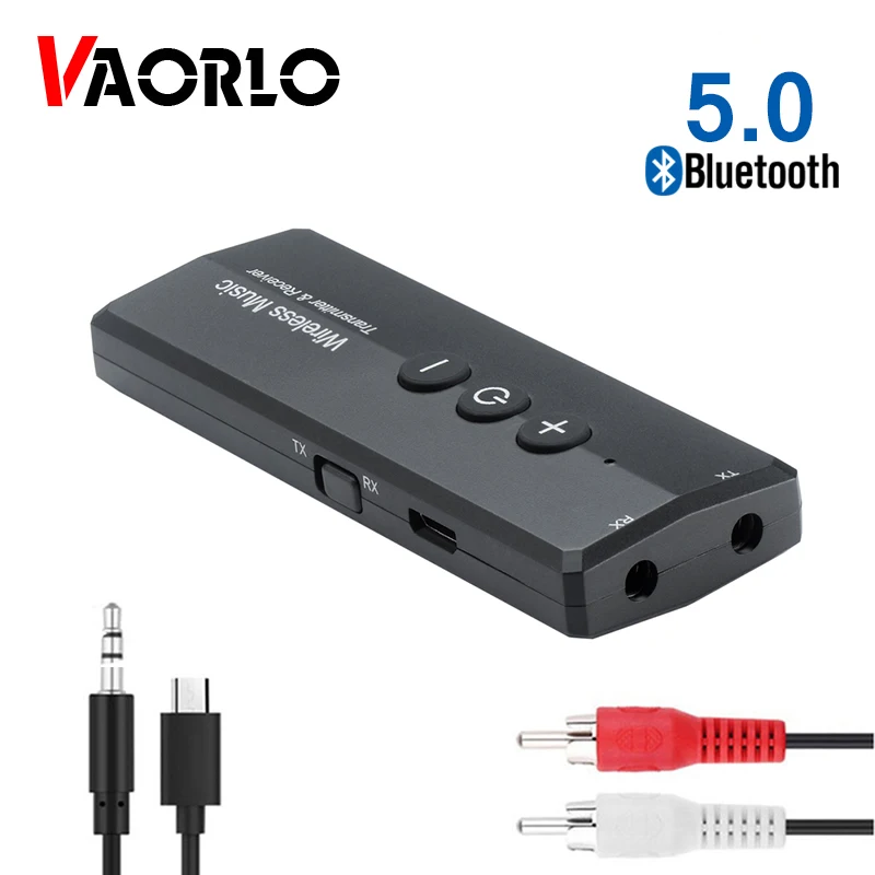 Беспроводной аудиоприемник V5.0 с разъемом RCA 3 5 мм Aux в 1 адаптер для домашнего ТВ