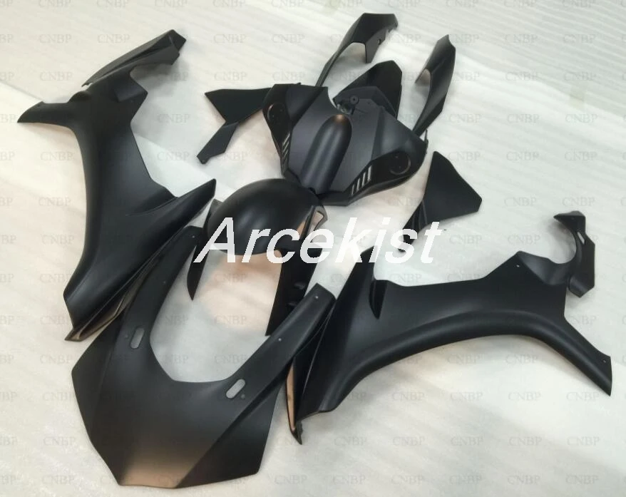 ABS обтекатель комплект подходит для YAMAHA YZFR1 YZF R1 15, 16, 17, 18, YZF1000 Обтекатели Черный матовый