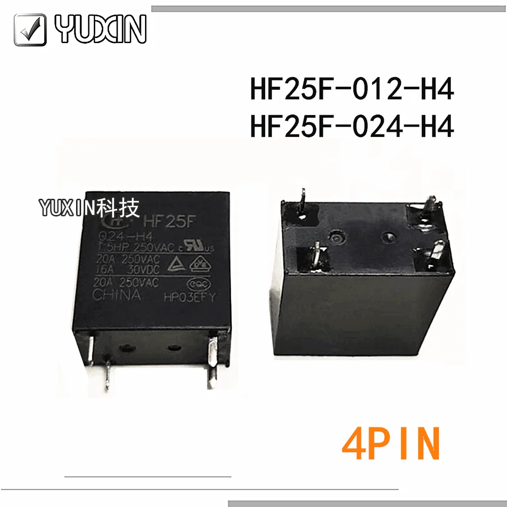 10 шт./лот 100% оригинальное и новое реле HF25F 012 H4 12 В постоянного тока Φ 24 12V 24V 20A