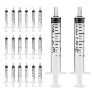 

100pcs 2.5ml Disposable Syringe with Measurement Without Needle Push Style Plastic Injector Discard after Use for Scientific