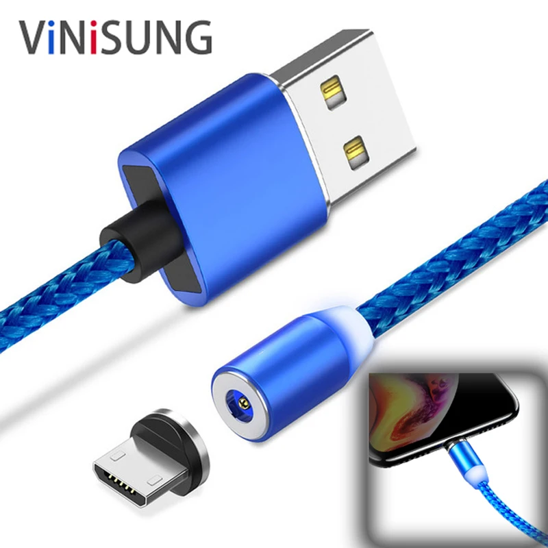 Магнитный usb-кабель для зарядки iphone Xs max Xr X samsung s9 ipad mini, кабели для быстрой зарядки, адаптер, шнур для зарядки мобильного телефона