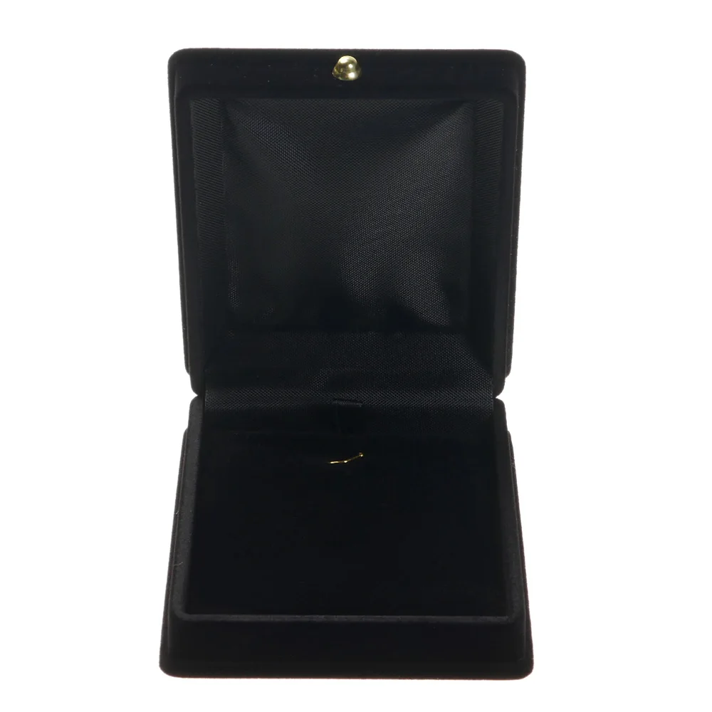 

Classic Modern Engagement Black Red Velvet Necklace Jewelry Display Gift Box Ring Bracelet Storage Case Valentine's Day Gift