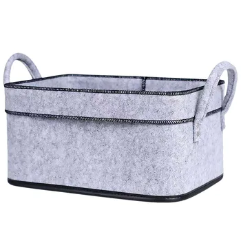 

1Pc Sundries Container Storage Box Case Organizer Desktop Storage Basket for Makeup Keys Clothing (Size S Grey)