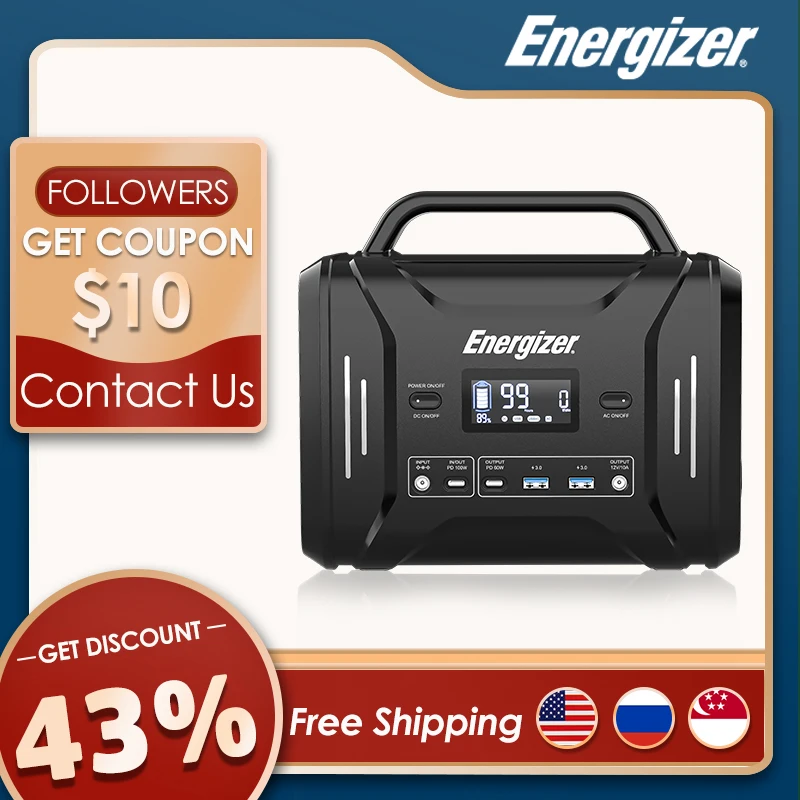 Energizer Portable Power Station 300W/320Wh Solar Generator Fast Charging LiFePO4 Battery Outdoor Emergency Supply - Цена: 34 101,20 руб.