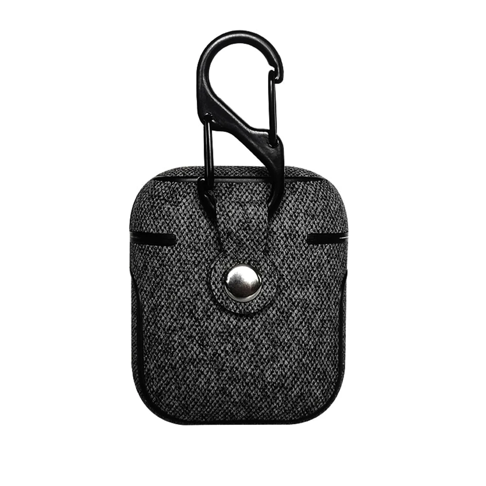 Bluetooth наушники кожаный чехол для Apple AirPods 1 2 Pro ткань анти потеря ударопрочный PU