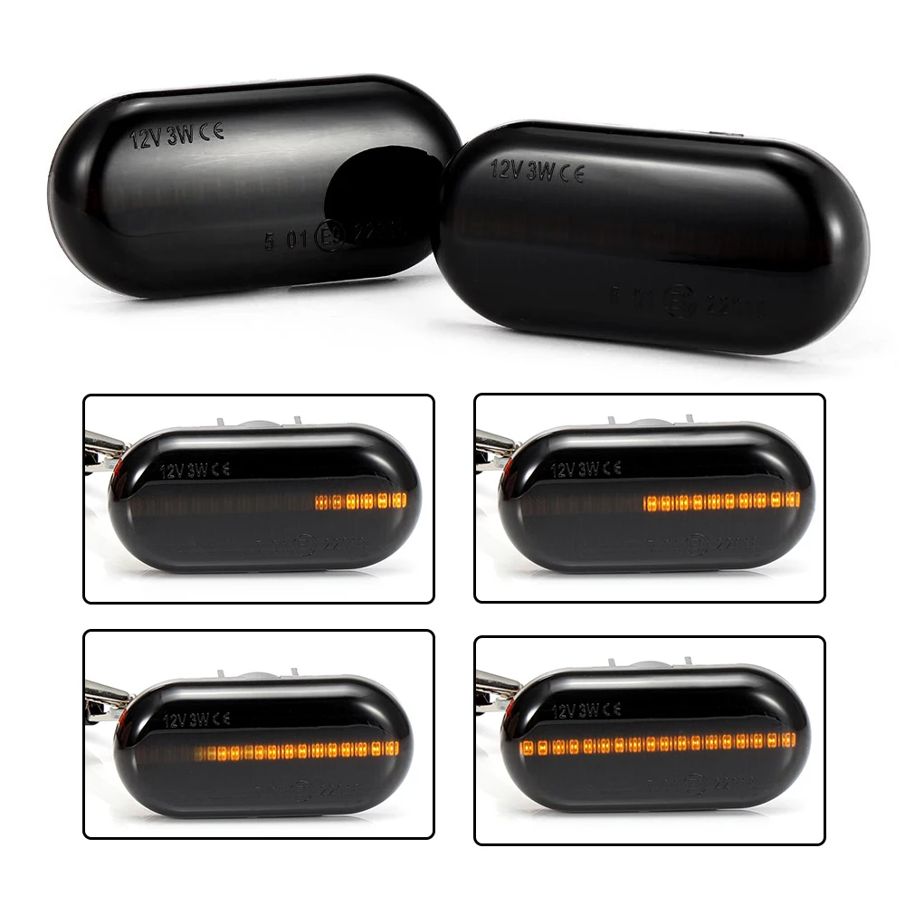 

2pcs Dynamic LED Marker Light Turn Signal Lamp Side Blinker Light Fender Side For Mercedes-Benz Smart Fortwo W453 C453 2015-2018