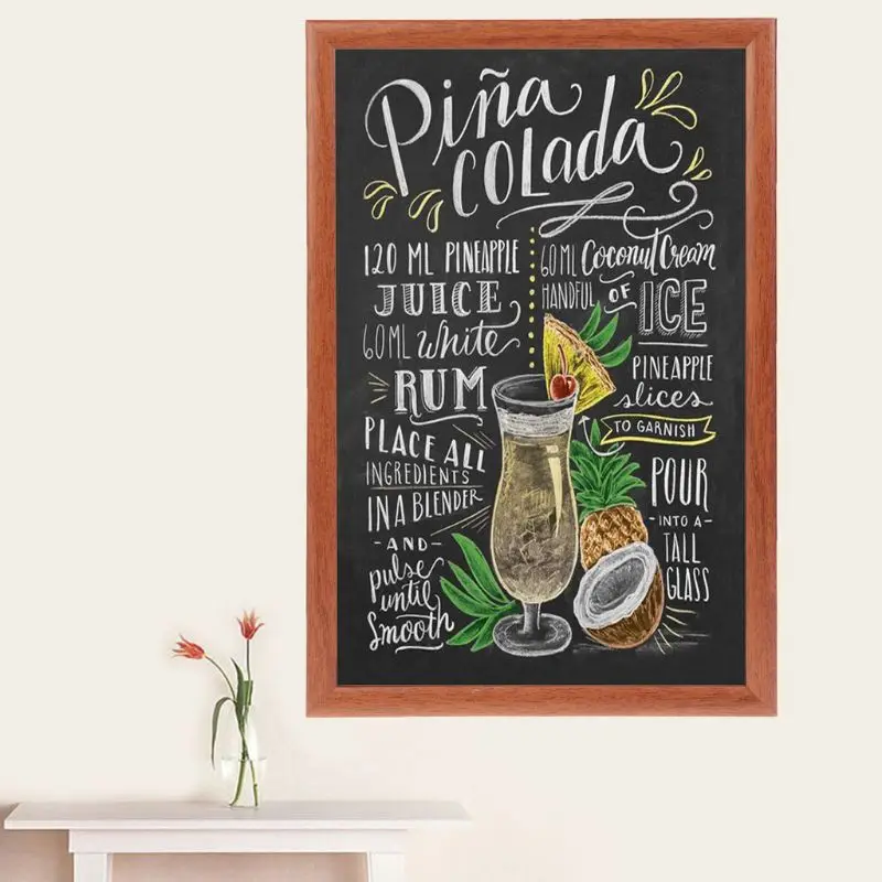 

Rectangle Hanging Wooden Message Blackboard Chalkboard Wordpad Advertising Board