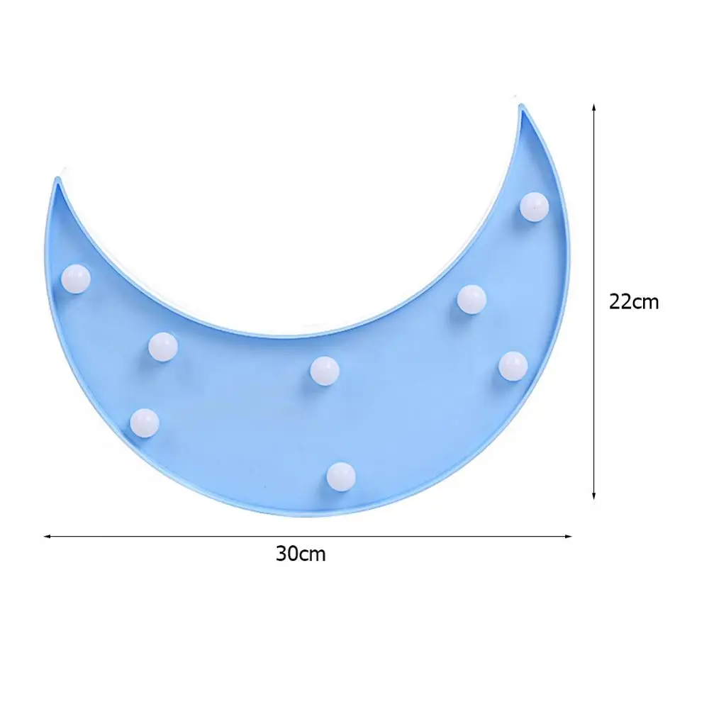 3D светодиодный Ночной светильник, звездная луна, детская спальня, внутреннее освещение, Декор, лампа для дома, гостиной, спальни, Ночной светильник, креативный подарок - Испускаемый цвет: Blue Moon