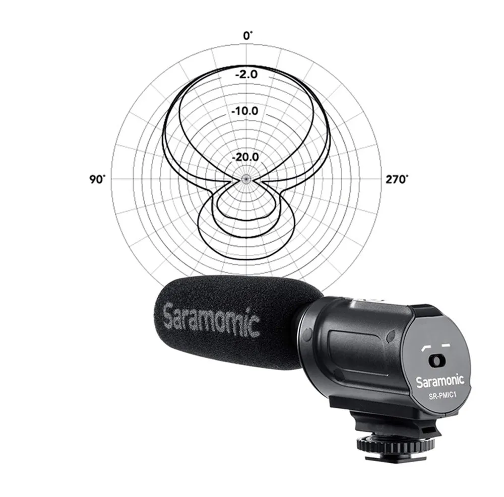 Saramonic SR-PMIC1 микрофон с разъемом 3,5 мм супер-кардиоидный однонаправленный конденсаторный микрофон для камер Nikon Canon
