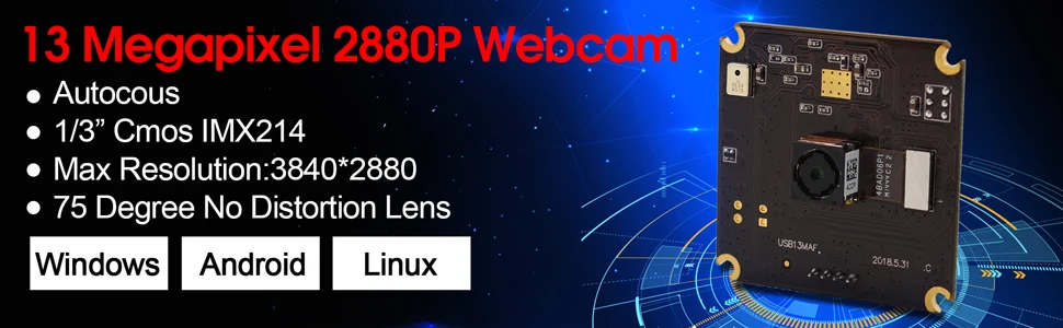 13MP 3840x2880 Автофокус USB веб-камера sony IMX214 сенсор без искажений USB веб-камера модуль с микрофоном для промышленного видения