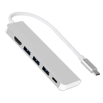 

USB C Hub Multiport HDMI Adapter 5 In 1 USB C Adapter USB C To HDMI With 3pcs USB 3.0 Ports PD Charging Port