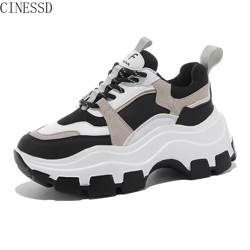 

Fall 2019 new autumn and winter panda shoes female platform shoes with all kinds of loose cake high sports casual fashion shoes