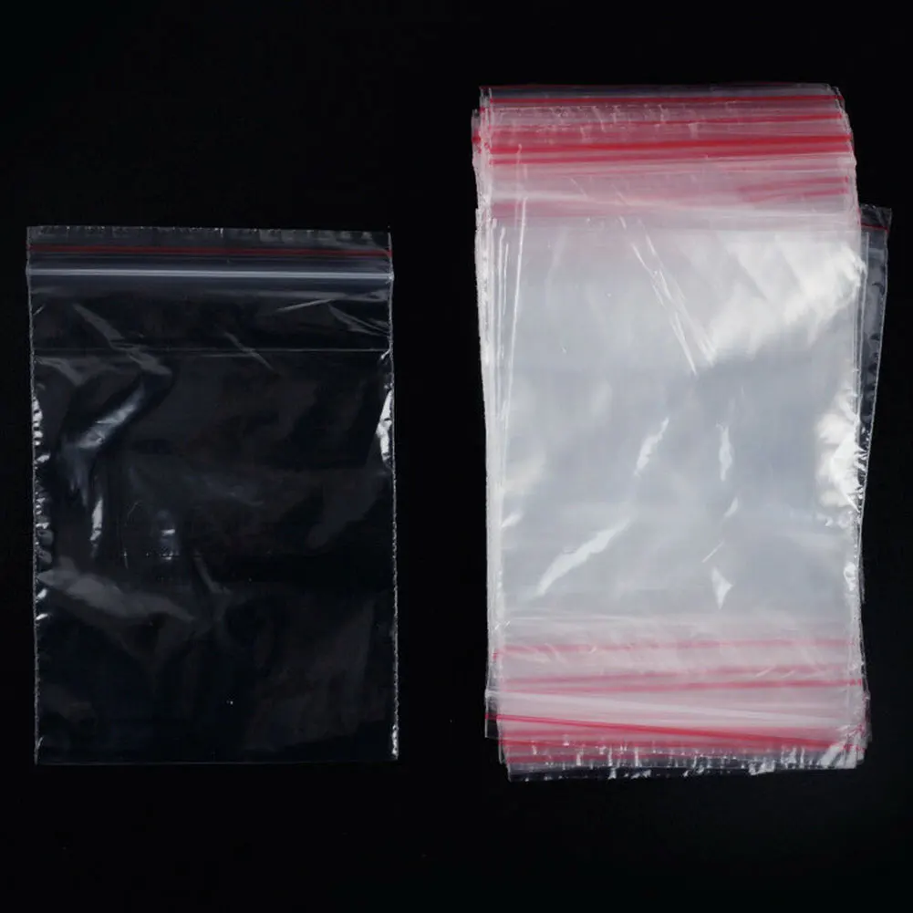 100 Grip Resealable самозапечатывающийся мешок с замком-молнией легко наносить мешочек для ювелирных изделий многоцелевой домашний Универсальный прозрачный упаковочный мешок для хранения PE