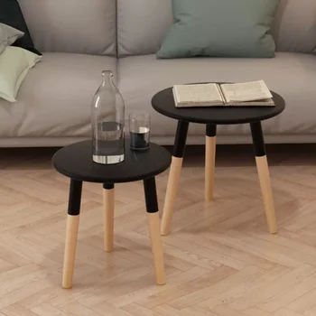 

Side Table Set 2 Pieces Solid Pinewood Simple Design Side Tables for LIving room Nightstands Plant Stand Coffee Table Desks