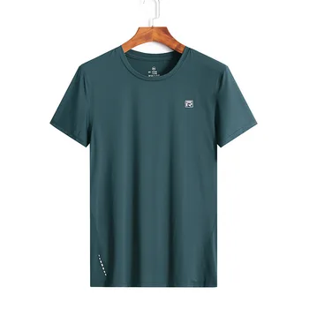 

Short Sleeve T Shirt Male Big Size Riding Suit Fat Man Mountaineering Sweatshirt Plus Fat Plus Sports Half Sleeve T-shirt Ice