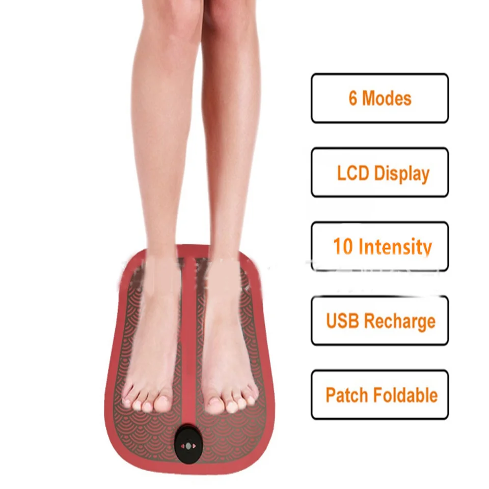 

LINLIN EMS Foot Massage Pad Electronic Pulse Foot Pad USB Charging Vibration Foot Therapy Machine Foot Massage Device
