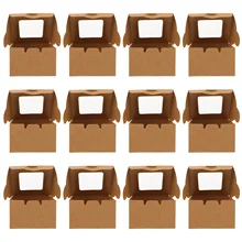 

30pcs Paper Cake Packaging Boxes Dessert Packing Boxes with Clear Window