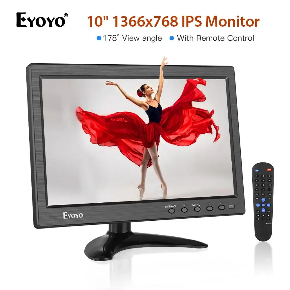 Eyoyo EM10A 10 1 &quotIPS CCTV монитор безопасности маленький портативный ноутбук компьютер