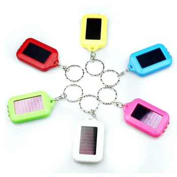 

Portable Mini 3 LED Solar Powered Rechargeable Keychain Flashlight Torch Lamp Light Emergency LED Flashlight Carabiner Hiking