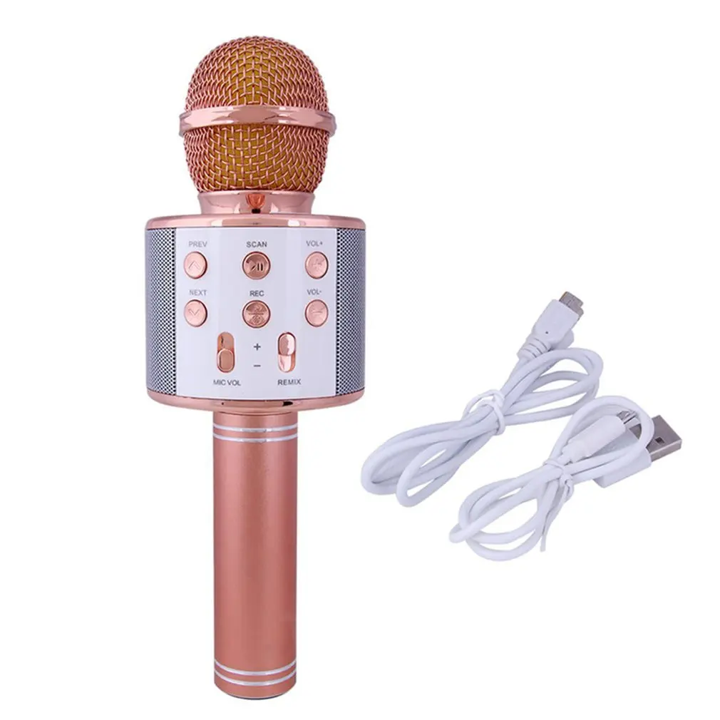 Bluetooth Karaoke Microphone Wireless Microphone Professiona Speaker Handheld Microfone Player Singing Recorder Mic