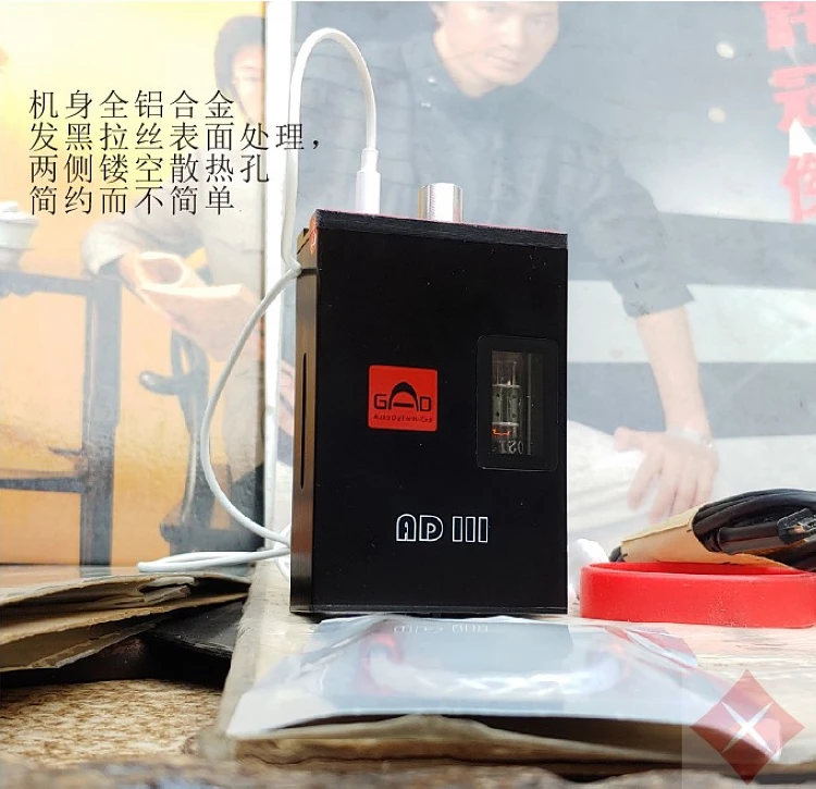 Amplificador de Fone de Ouvido Zishan Recarregável Portátil Tubo Bile Amp Classe um ad Iii Ad3 Ocl - Image 2