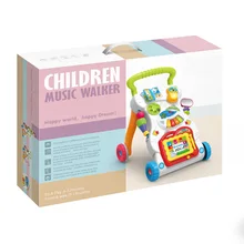 Детские ходунки тележка ребенка раннего возраста упражнения конечности Многофункциональный ходунки младенца с музыкальной игрушкой