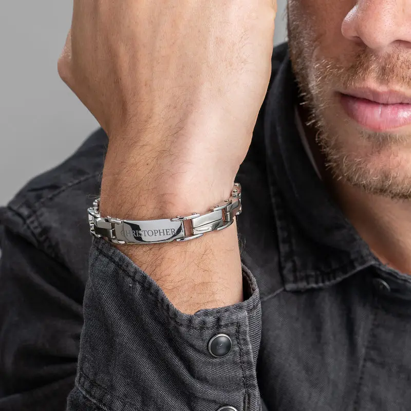 316l Name Bracelets Men Jewelry 