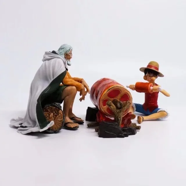 Японское аниме one piece luffy Silvers Rayleigh ПВХ фигурка игрушки luffy& Silvers Rayleigh есть декор для мяса модель игрушки