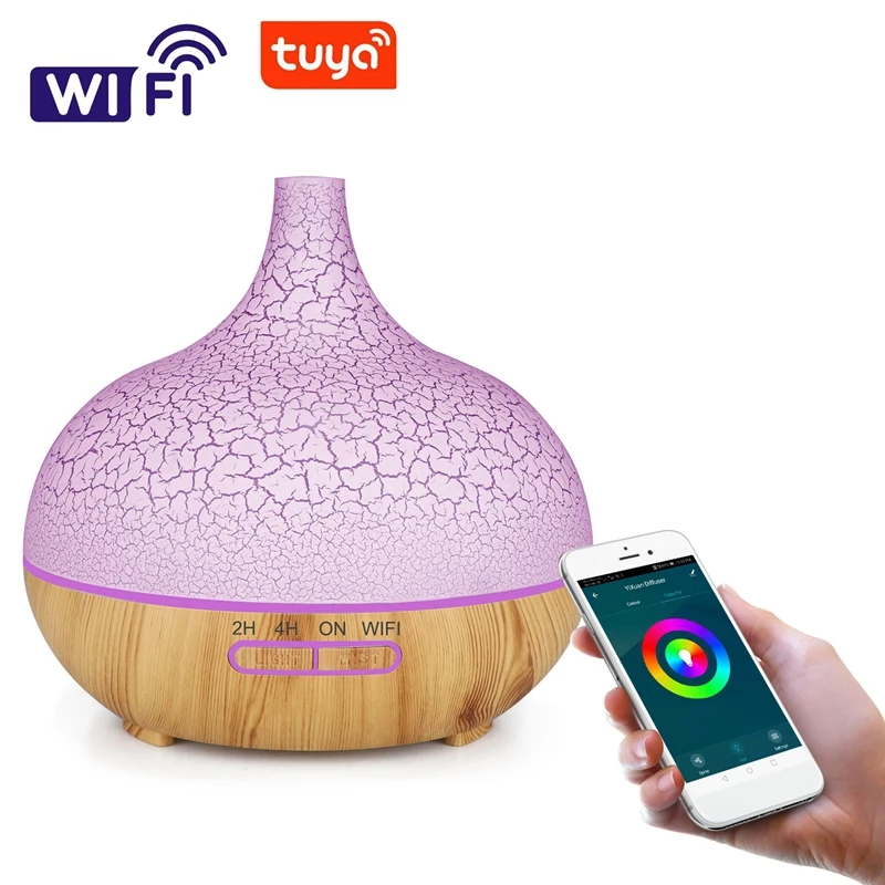Умный Wi-Fi диффузор эфирного масла увлажнитель воздуха работает с Alexa Google Home