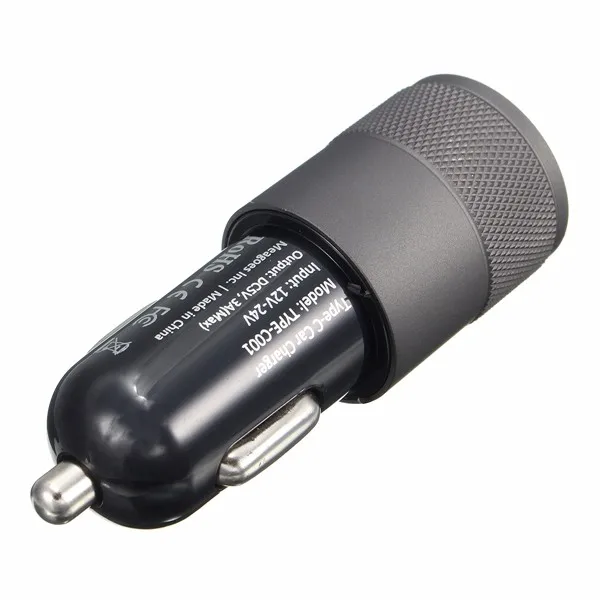 2 порта мини-Переходник USB для зарядки в машине 3.1A автомобильное USB зарядное устройство мобильный телефон двойной USB Автомобильное зарядное устройство автомобильное зарядное устройство для IOS Android type-C