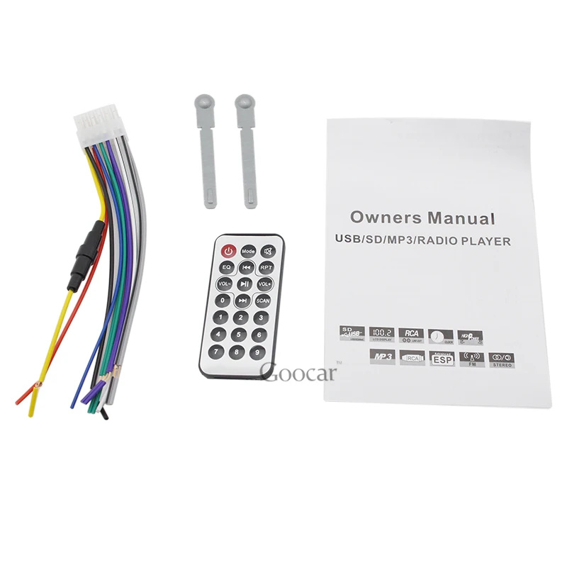 Bluetooth V2.0 Стерео Авторадио 12 В в-тире 1 Din FM Aux вход приемник SD USB MP3 MMC WMA автомобильный аудио плеер