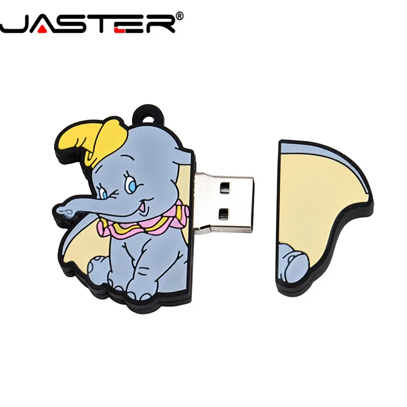 JASTER USB 2,0 Мультфильм Русалка Dumbo USB флэш-накопитель 4 ГБ 8 ГБ 16 ГБ 32 ГБ 64 Гб 128 ГБ Флешка Карта Памяти Рождественский подарок