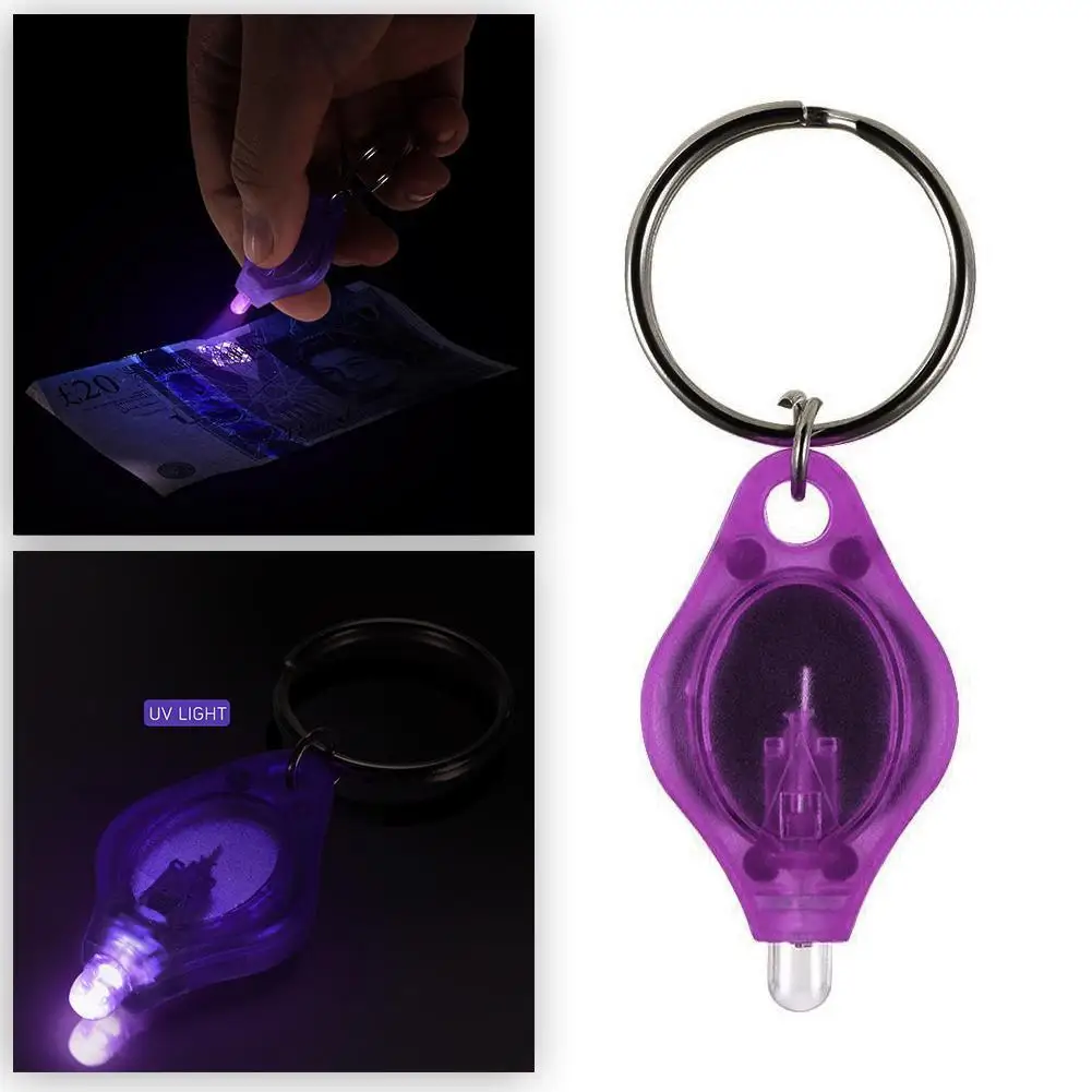 

1pc LED Mini Keychain Camping Lights Outdoor Camping Light Ring Squeeze Key Light Flashlight Emergency Micro Torch LED D2T7