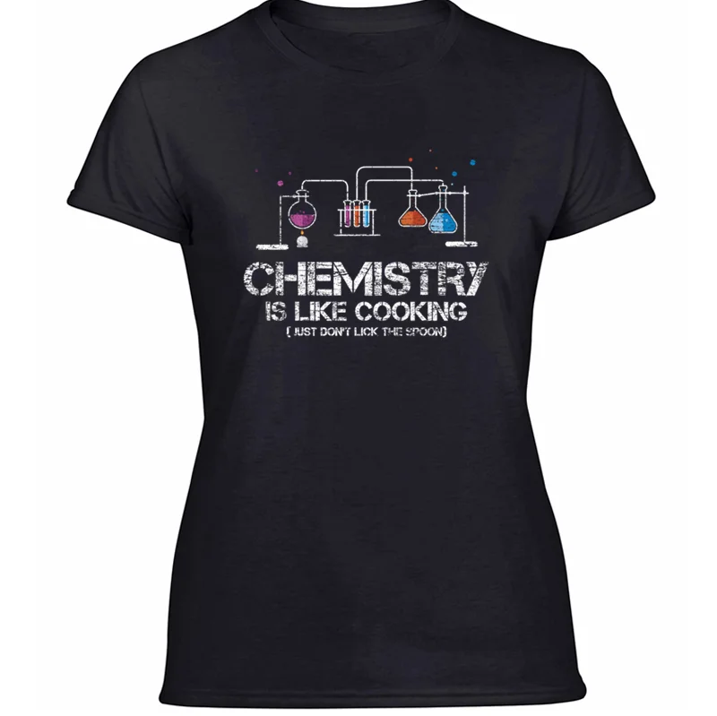 Футболка с принтом «Humor Chemistry Spoon» для мужчин и женщин,, базовая Однотонная футболка большого размера S~ 5xl, тонкая футболка с круглым вырезом, хлопок, топы в стиле хип-хоп