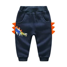 Специальное предложение г., плотные детские длинные штаны Новые стильные зимние повседневные штаны для мальчиков средний и маленький размер