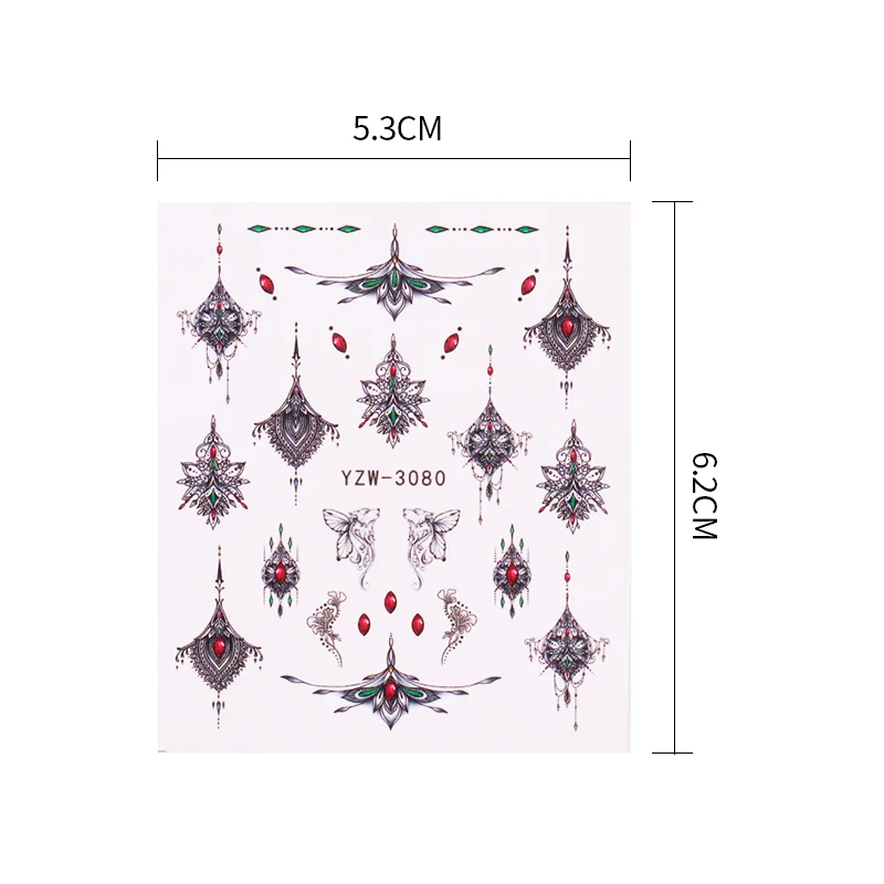 1 лист Водные Наклейки для ногтей красочные переводные наклейки цветок бабочка Роза Смешанные узоры для ногтей художественные украшения сделай сам инструменты