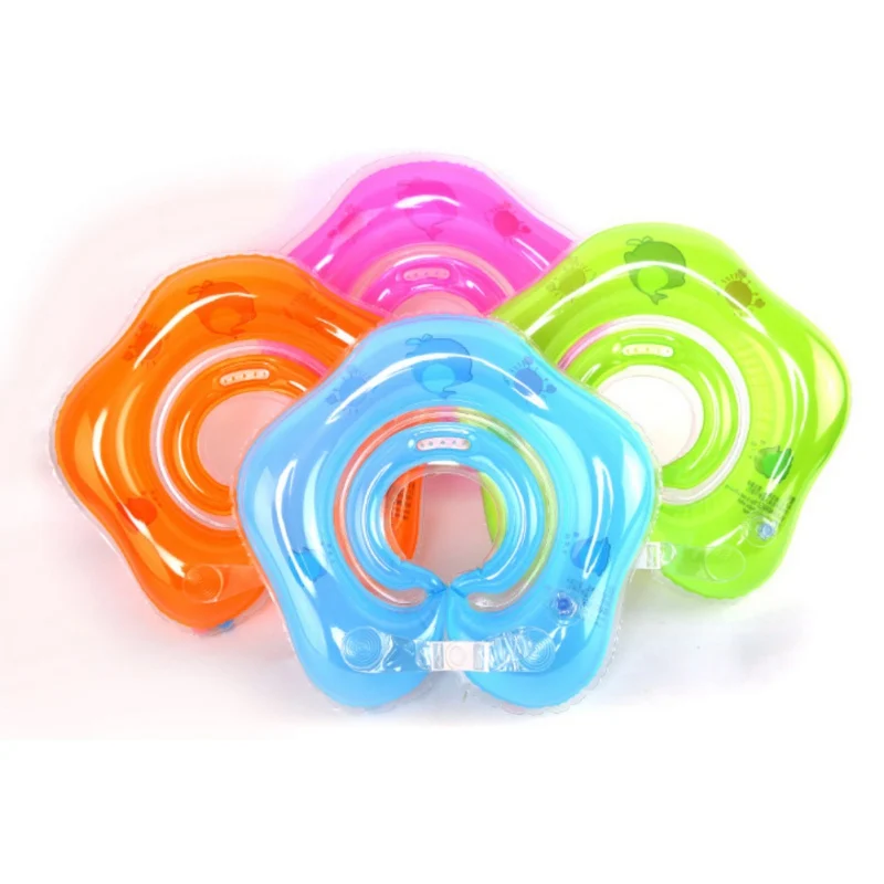 

hilittlekids Drop Neck Baby Swim Float Ring Big Dolphin Accessories Safety Swimming Hose Ring Inflatable Bath