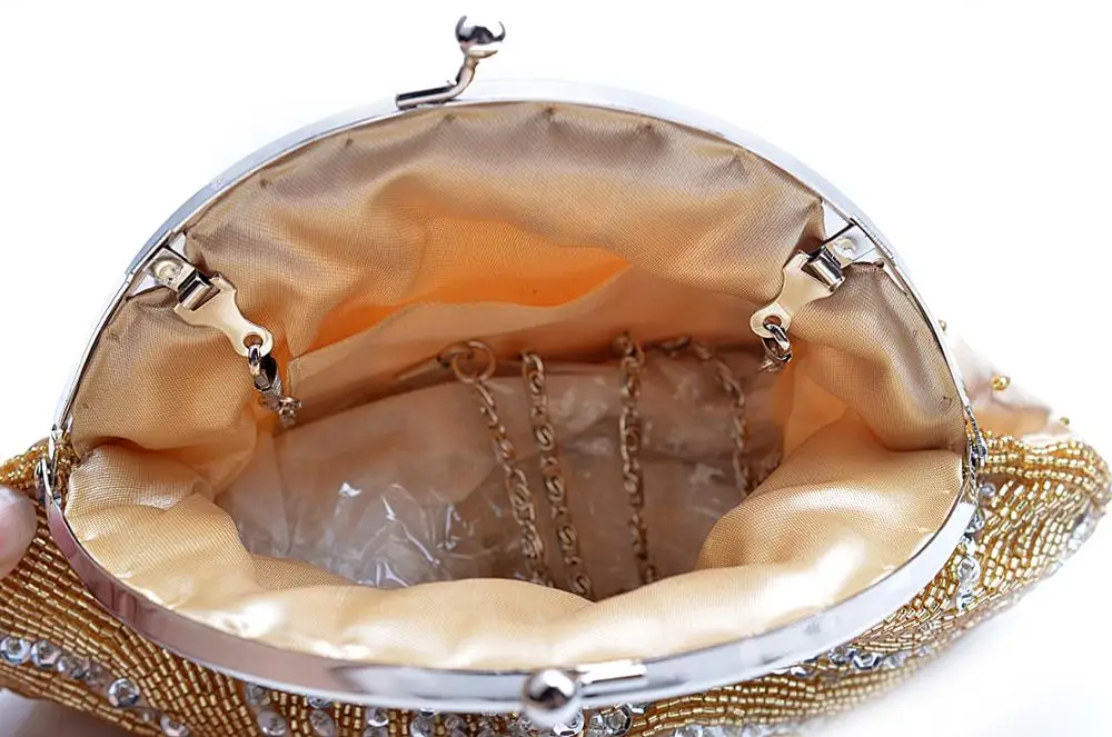 Brand Hand- embroidered Beaded Women Bags Lady Sequined Shoulder Bag Women Party Vintage Handbag Retro Cross body Bag Evening