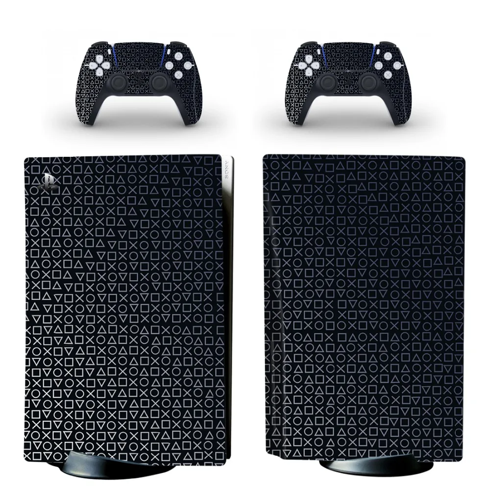 New PS5 Standard Disc Edition Skin Sticker Decal Cover for PlayStation 5 Console and 2 Controllers PS5 Skin Sticker Vinyl